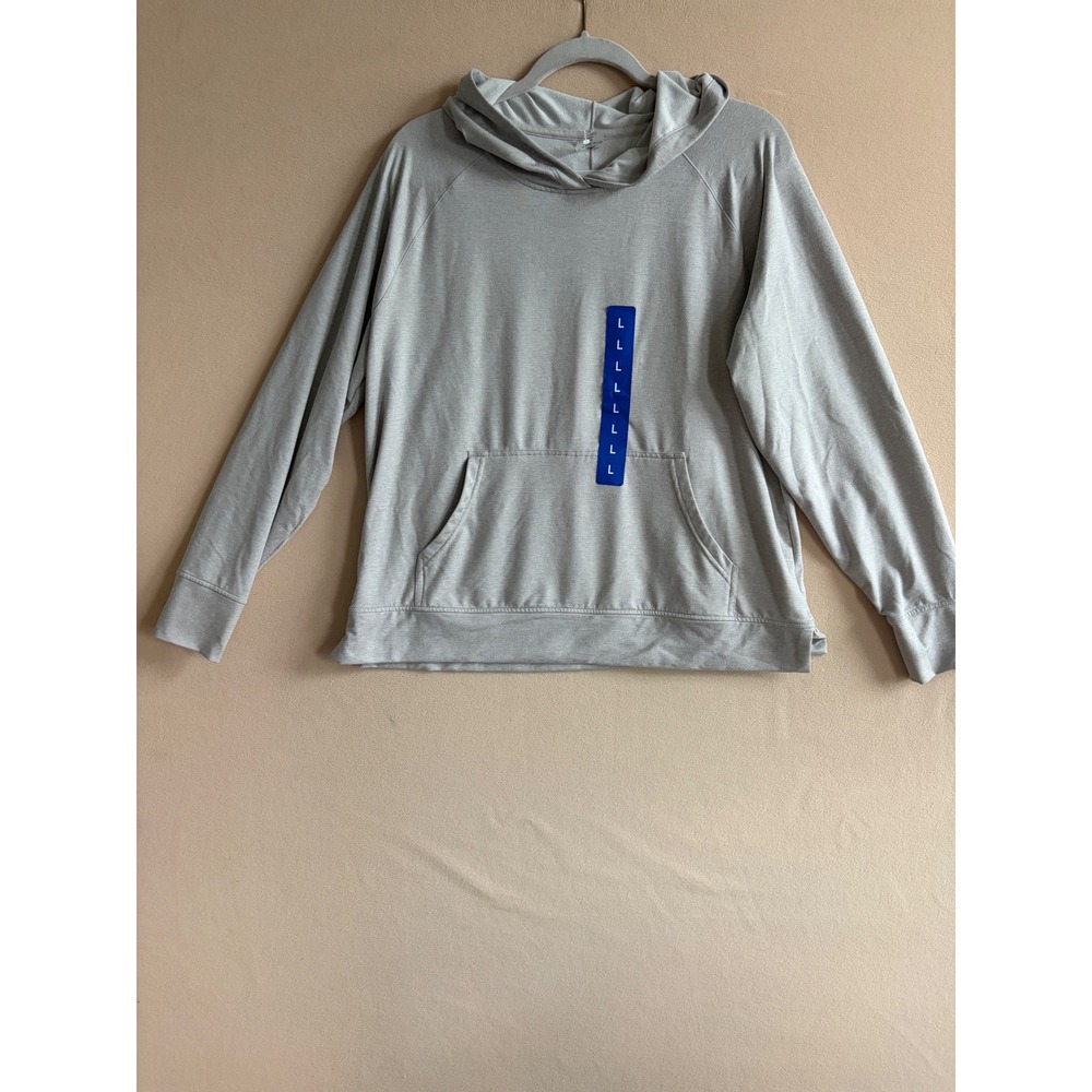 Danskin Womens Gray Long Sleeve Hoodie Activewear Top Size Large NEW